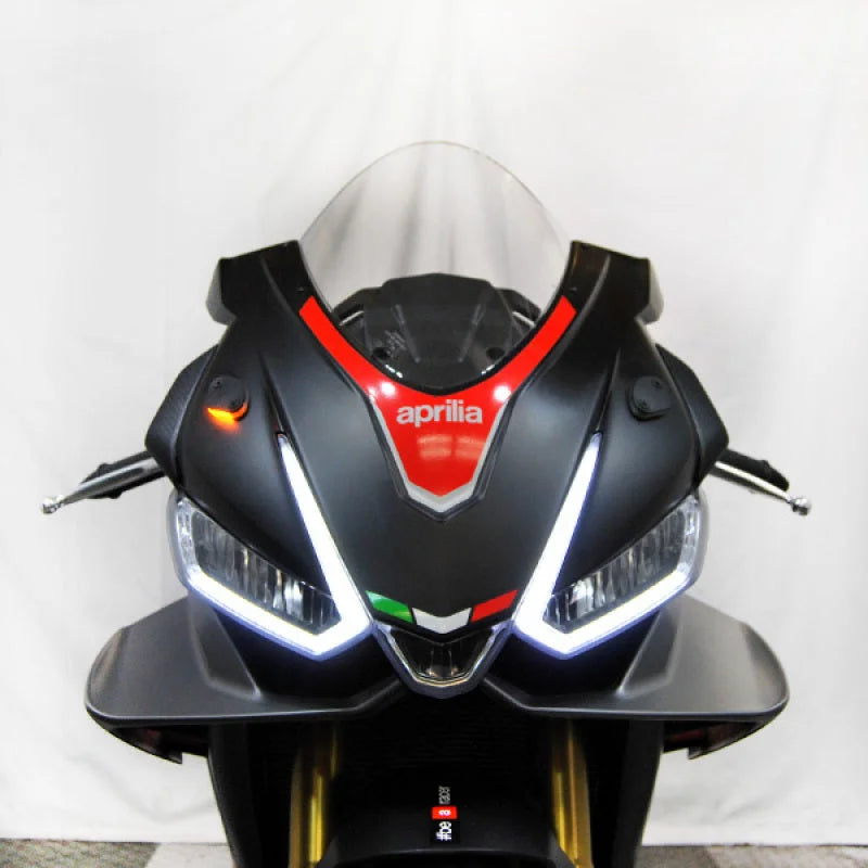 New Rage Cycles 25+ Aprilia RSV4 Mirror Block Off Turn Signals - Side View