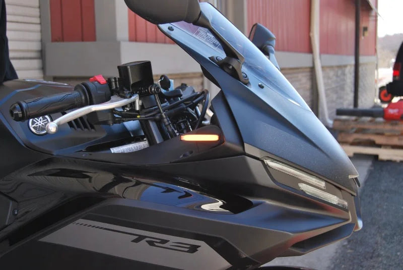 New Rage Cycles 25+ Yamaha R3 Front Turn Signals - Side View