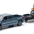 Load image into Gallery viewer, New Ray Toys Chevy Silverado Pickup with Dirt Bike/ Scale - 1:43