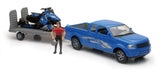 New Ray Toys Pickup with Polaris Switchback Snowmobile and Figurine Set/ Scale - 1:18