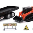 Load image into Gallery viewer, New Ray Toys Peterbilt 379 Flatbed Truck Roadwork Playset/ Scale - 1:32