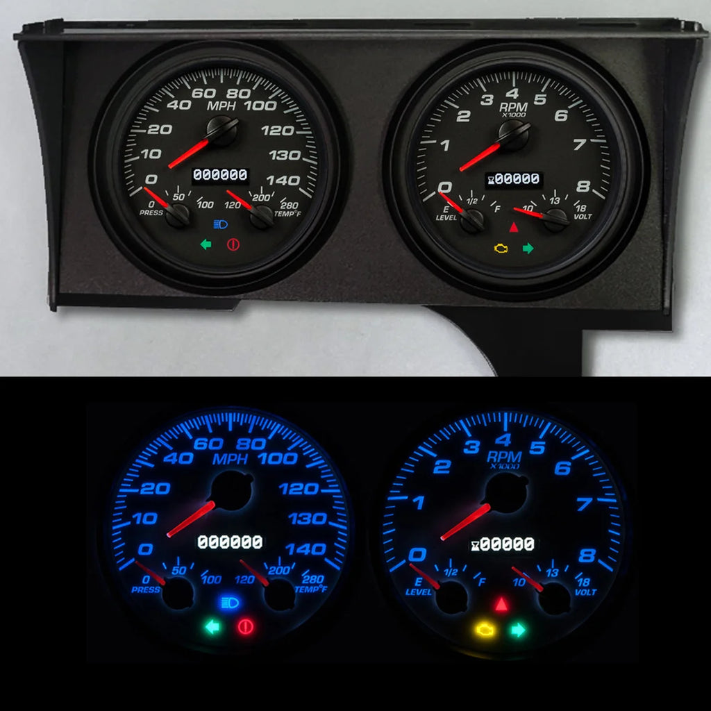 New Vintage USA Gauge Kit GM Monte Carlo 78-88 Perf II Blk 88321-01