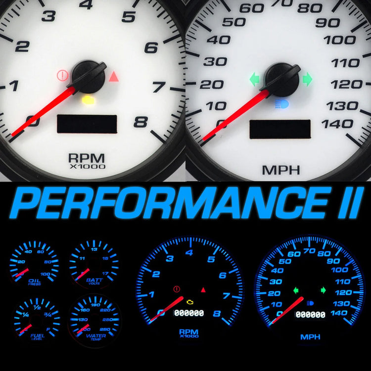 New Vintage USA Gauge Kit GM Truck 95-98 Performance II White 95102-03