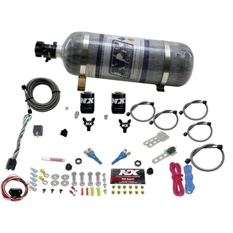 Nitrous Express 03-18 Nissan 350Z/370Z Dual Nozzle (35-150HP) w/Composite Bottle - Main Product View
