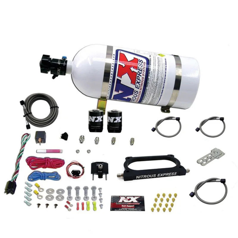 Nitrous Express 07-14 Ford Mustang GT500 Nitrous Plate Kit (50-250HP) w/10lb Bottle - Side View