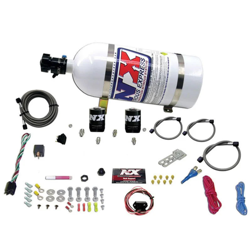 Nitrous Express 10-15 Chevrolet Camaro (5th Gen) Single Nozzle Nitrous Kit (35-150HP) w/10lb Bottle - Side View