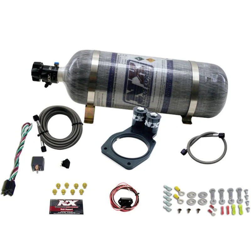 Nitrous Express 10-15 Chevrolet Camaro Nitrous Plate Kit (50-150HP) w/12lb Bottle - Side View