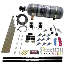 Load image into Gallery viewer, Nitrous Express 10 Cyl Piranha Nozzle Direct Port Nitrous Kit (250-500HP) w/Composite Bottle - Back View