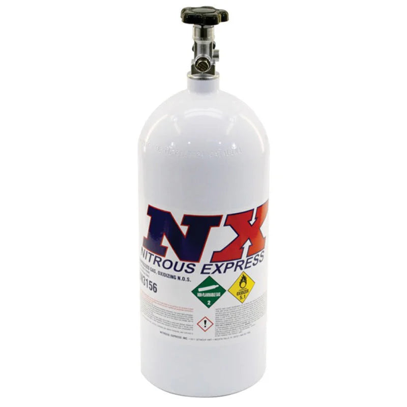 Nitrous Express 10lb Bottle w/Mainline Valve (6.89 Dia x 20.19 Tall) - Main Product View