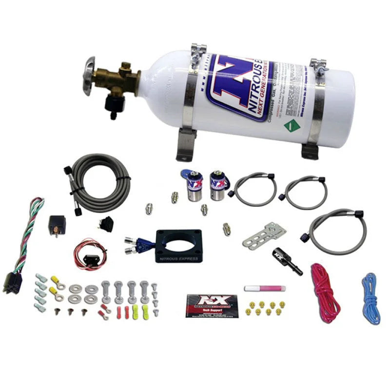 Nitrous Express 13-16 Dodge Dart 1.4L Turbo Nitrous Plate Kit (35-100HP) w/5lb Bottle - Back View