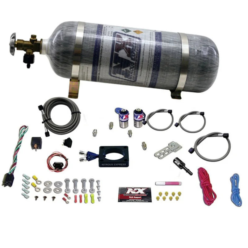 Nitrous Express 13-16 Dodge Dart 1.4L Turbo Nitrous Plate Kit (35-100HP) w/Composite Bottle - Side View