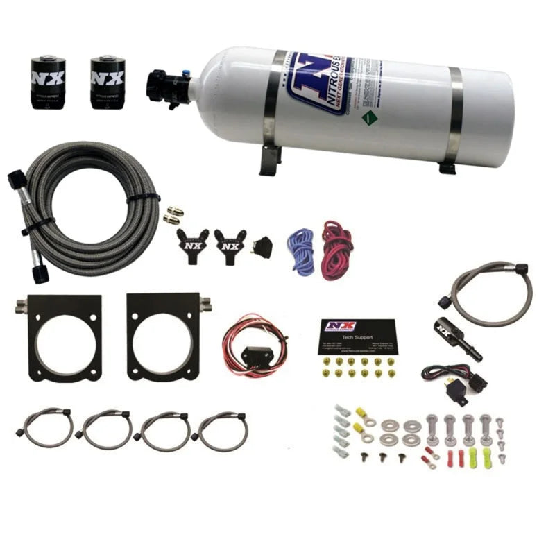 Nitrous Express 13-17 Dodge Viper (Gen-V) Nitrous Plate Kit (50-400HP) w/15lb Bottle - Side View