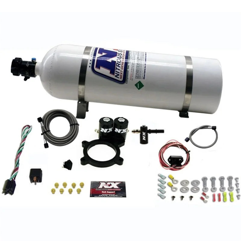 Nitrous Express 2014+ GM 5.3L Truck Nitrous Plate Kit (50-250HP) w/15lb Bottle - Main Product View