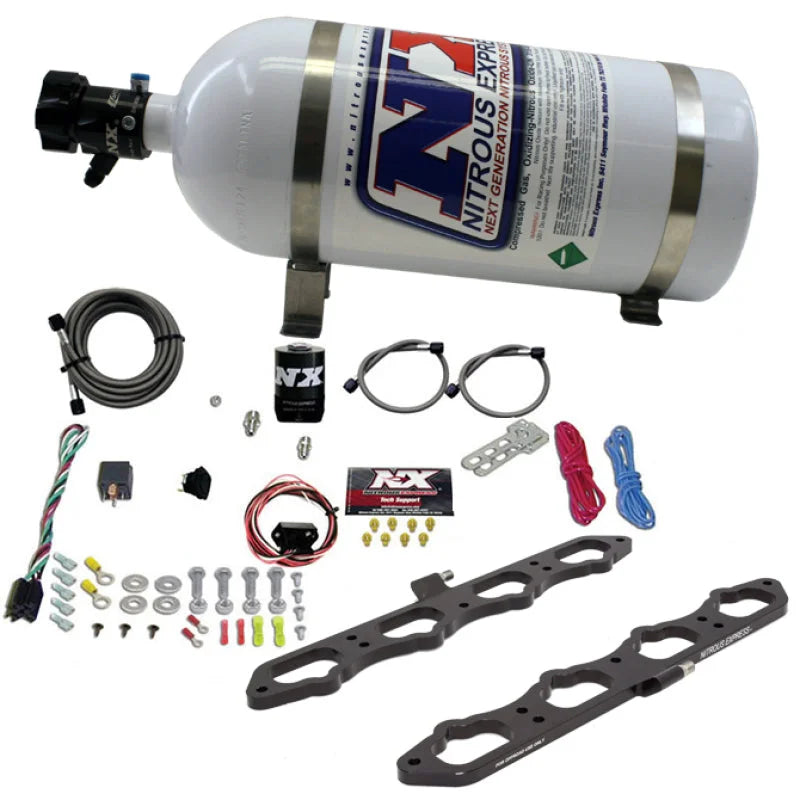 Nitrous Express 2018+ Ford 5.0L Coyote Dry Direct Port Plate System w/10lb Bottle - Main Product View