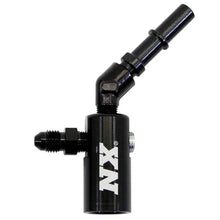 Load image into Gallery viewer, Nitrous Express 3/8-10mm Late Model Billet Fuel Line Adapter 45 Degree - Side View