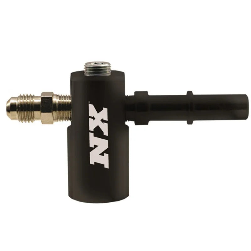 Nitrous Express 3/8-10mm Late Model Billet Fuel Line Adapter 90 Degree - Main Product View