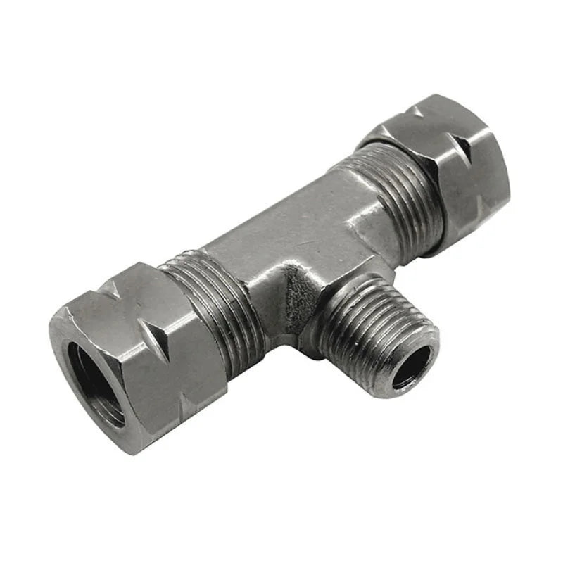 Nitrous Express 3/8 Compression x 1/8 Male NPT Branch T - Main Product View