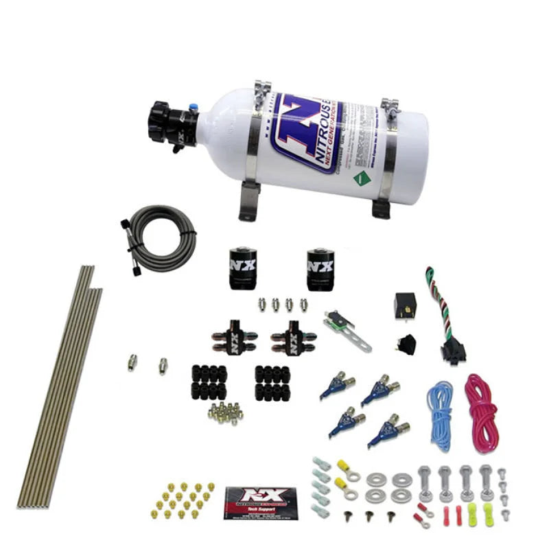 Nitrous Express 4 Cyl Gas Nitrous Kit (100-250HP) w/5lb Bottle - Main Product View