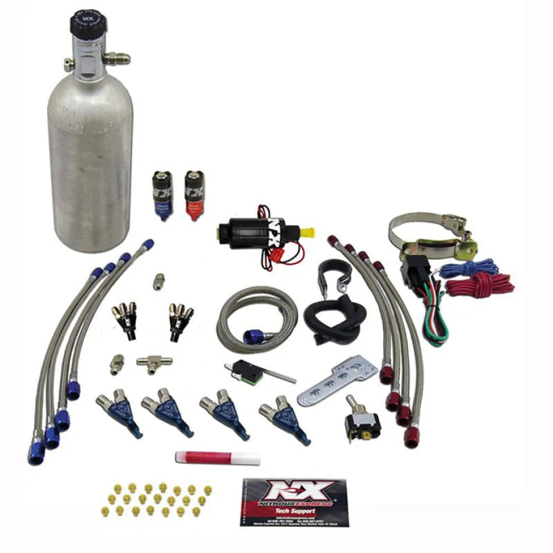 Nitrous Express 4 Cyl Piranha Nitrous Kit (For EFI Applications) w/1.4lb Bottle - Main Product View