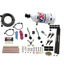 Load image into Gallery viewer, Nitrous Express 4 Cyl SX2 Nozzle Nitrous Kit (100-300HP x 2) w/10lb Bottle - Side View