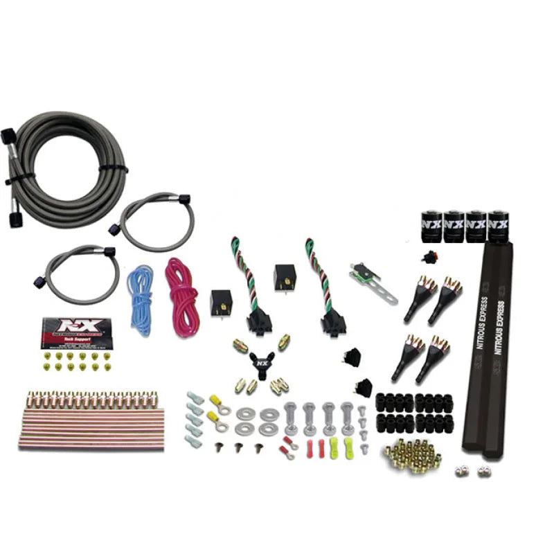 Nitrous Express 4 Cyl SX2 Nozzle Nitrous Kit (100-300HP x 2) w/o Bottle - Main Product View