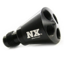 Load image into Gallery viewer, Nitrous Express 4 Port Showerhead Distribution Block w/-6 Male - Black - Main Product View