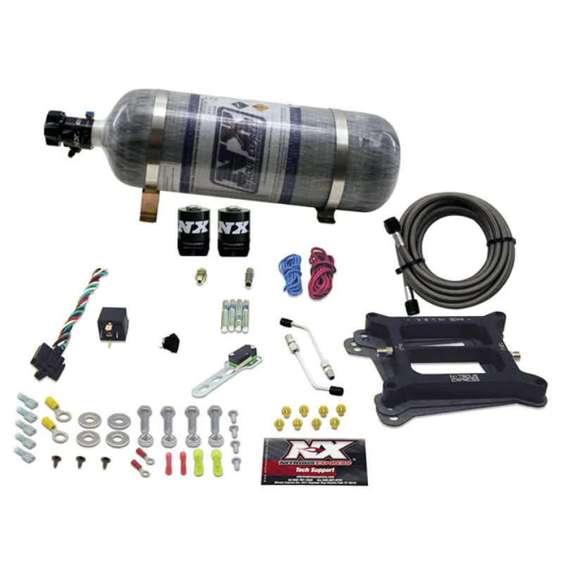 Nitrous Express 4150 4-BBL/Gasoline Nitrous Kit (100-500HP) w/Composite Bottle - Main Product View