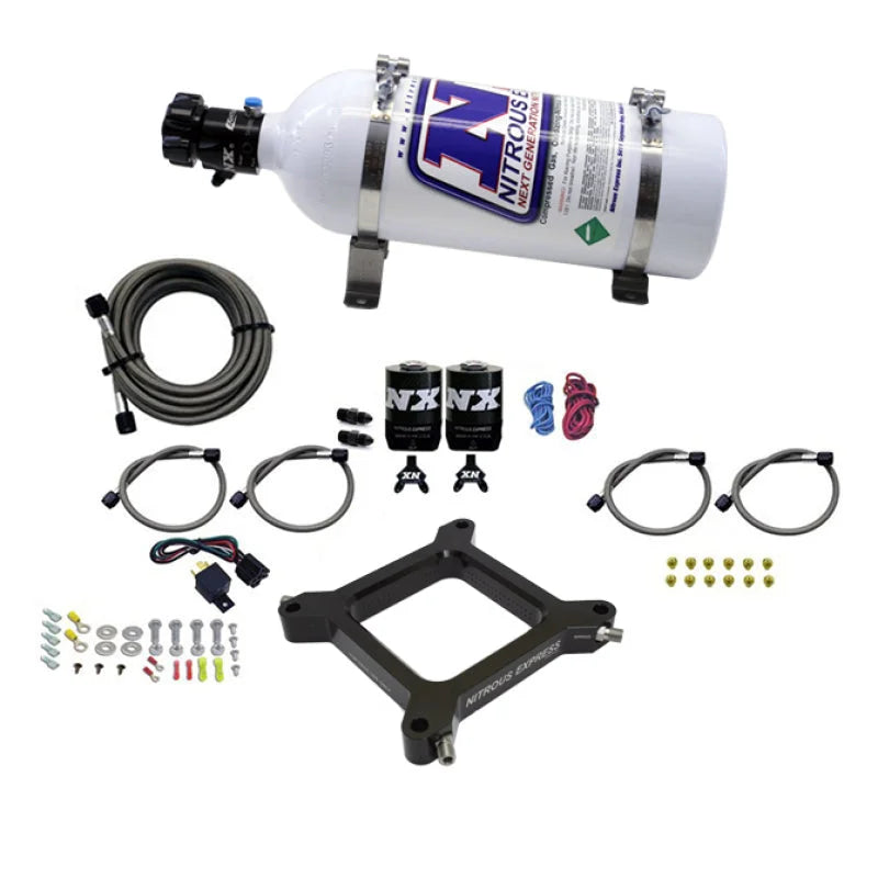 Nitrous Express 4150 Assassin Plate Stage 6 Nitrous Kit (50-300HP) w/5lb Bottle - Main Product View