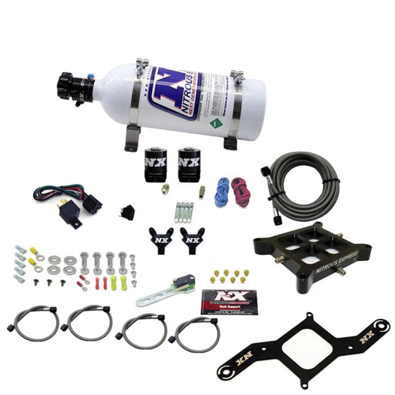 Nitrous Express 4150 Billet Crossbar Pro-Power Nitrous Kit (100-500HP) w/5lb Bottle - Main Product View