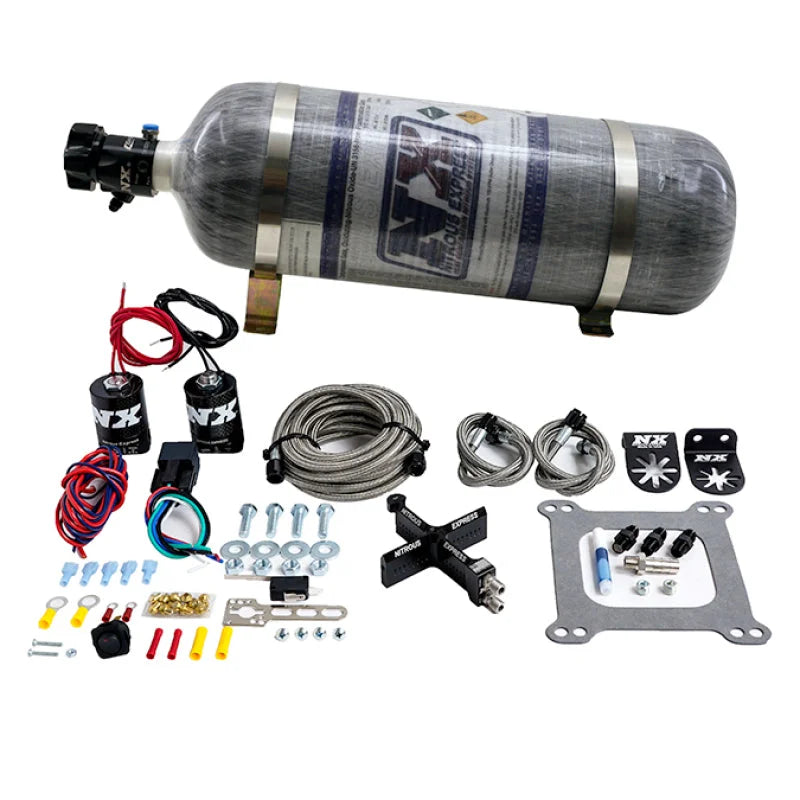 Nitrous Express 4150 Covert Crossbar Plate System Stage 6 50-300HP (12lb Bottle) - Main Product View