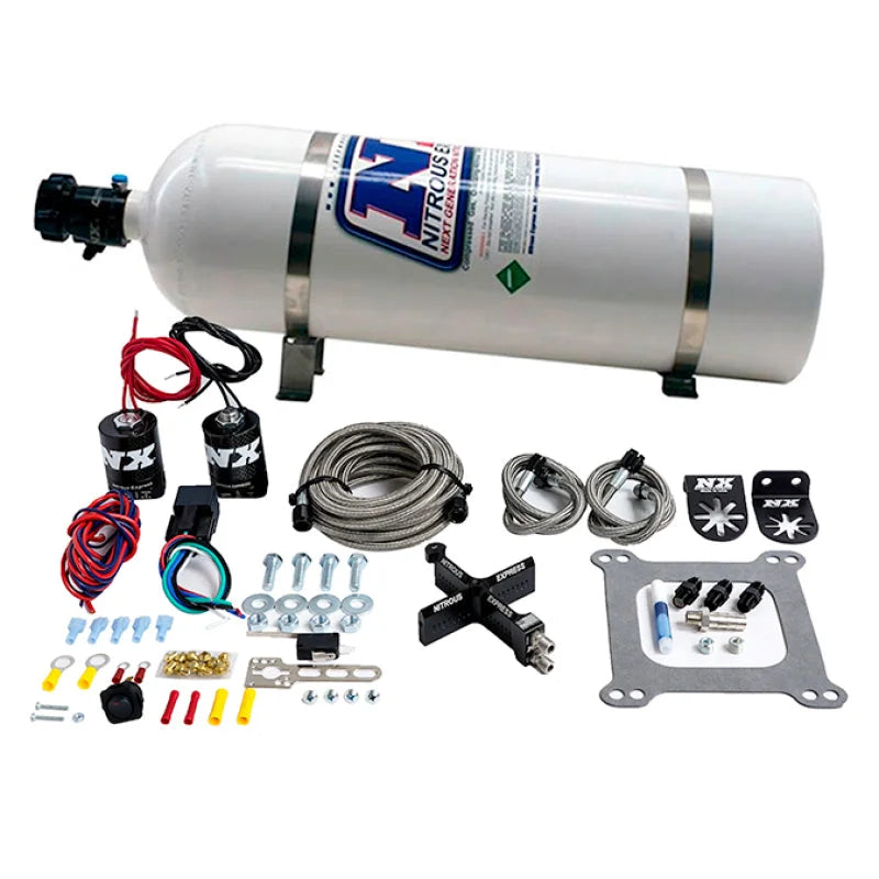 Nitrous Express 4150 Covert Crossbar Plate System Stage 6 50-300HP (15lb Bottle) - Main Product View