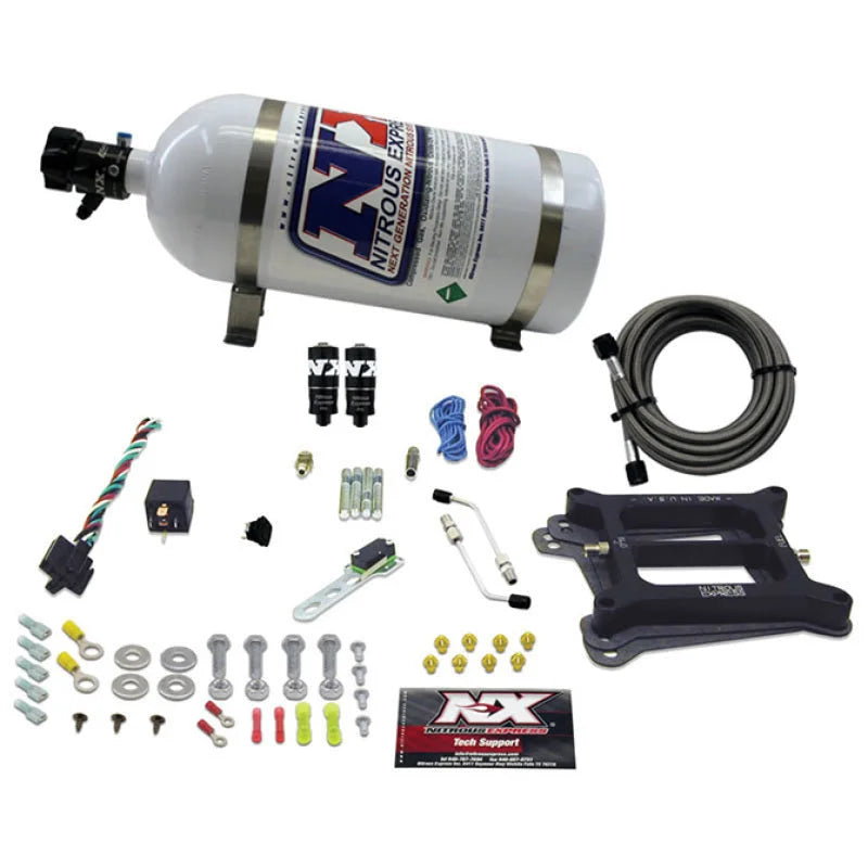 Nitrous Express 4150 Hitman Plus 4-BBL Nitrous Kit (50-200HP) w/10lb Bottle - Main Product View