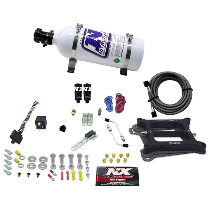 Nitrous Express 4150 Hitman Plus 4-BBL Nitrous Kit (50-200HP) w/5lb Bottle - Main Product View