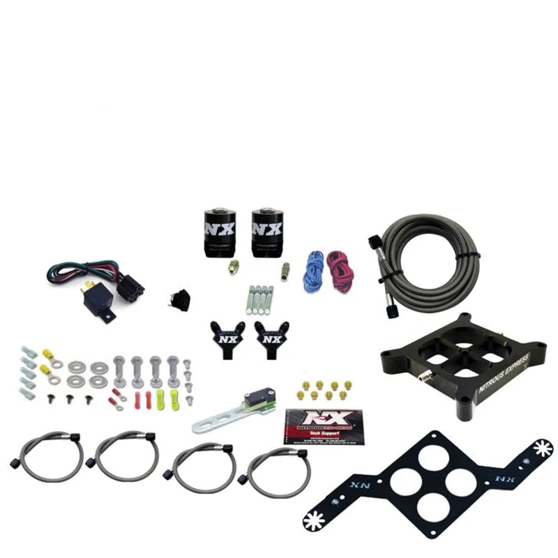 Nitrous Express 4150 Single Entry Billet Crossbar Nitrous Plate Kit (50-300HP) w/o Bottle - Main Product View