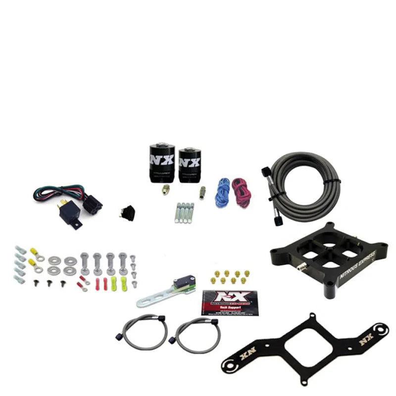 Nitrous Express 4150 Single Entry Crossbar Nitrous Plate Kit RNC (250-750HP) w/o Bottle - Main Product View