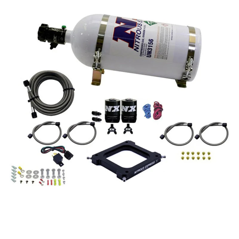 Nitrous Express 4500 Assassin Plate Stage 6 Nitrous Kit (50-300HP) w/10lb Bottle - Main Product View