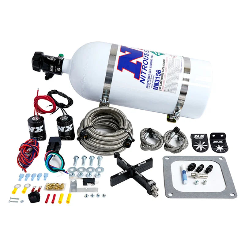 Nitrous Express 4500 Covert Crossbar Plate System Stage 6 50-300HP (10lb Bottle) - Main Product View