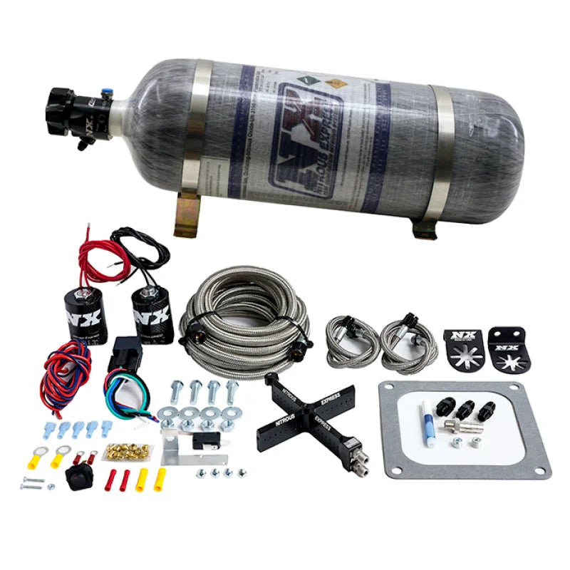 Nitrous Express 4500 Covert Crossbar Plate System Stage 6 50-300HP (12lb Bottle) - Main Product View