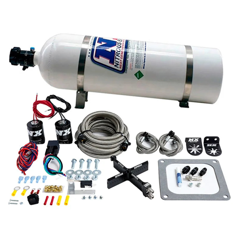 Nitrous Express 4500 Covert Crossbar Plate System Stage 6 50-300HP (15lb Bottle) - Main Product View