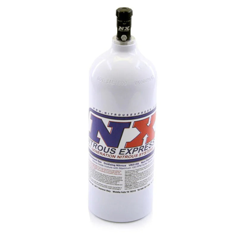 Nitrous Express 5lb Bottle w/Motorcycle Valve (5.25 Dia x 16.14 Tall) - Main Product View