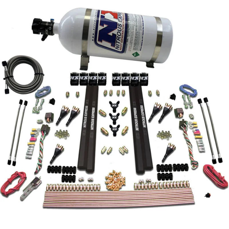 Nitrous Express 6 Cyl SX2 Dual Stage Nozzle Nitrous Kit w/10lb Bottle - Main Product View