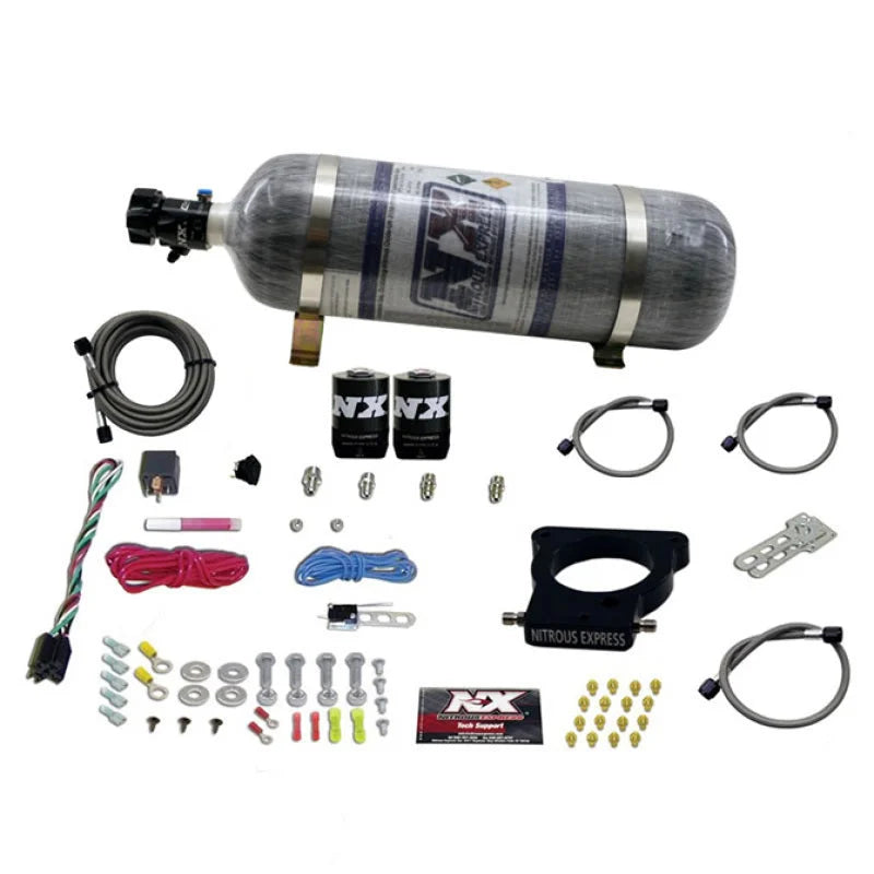 Nitrous Express 78mm 3-Bolt Nitrous Plate Kit (50-350HP) w/12lb Composite Bottle fits 1997-2020 Buick / Cadillac / Chevrol...