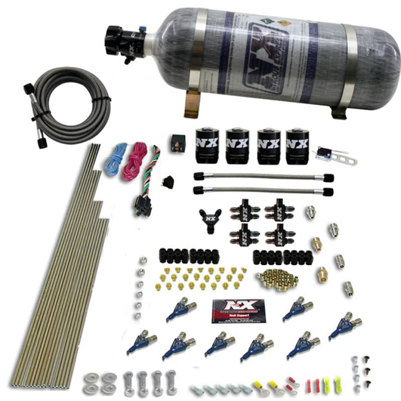 Nitrous Express 8 Cyl Alcohol Nitrous Kit (250-550HP) w/Composite Bottle - Side View
