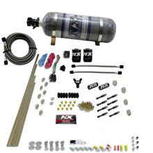 Load image into Gallery viewer, Nitrous Express 8 Cyl Dry Direct Port 2 Solenoids Nitrous Kit (200-600HP) w/Composite Bottle - Side View