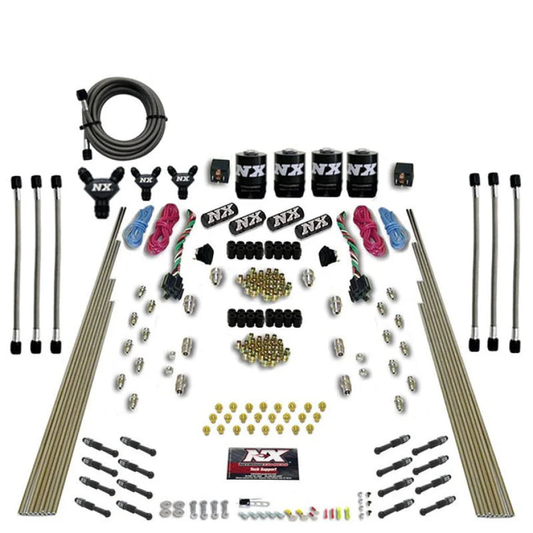 Nitrous Express 8 Cyl Dry Direct Port Dual Stage 4 Solenoids Nitrous Kit (200-600HP) w/o Bottle - Side View