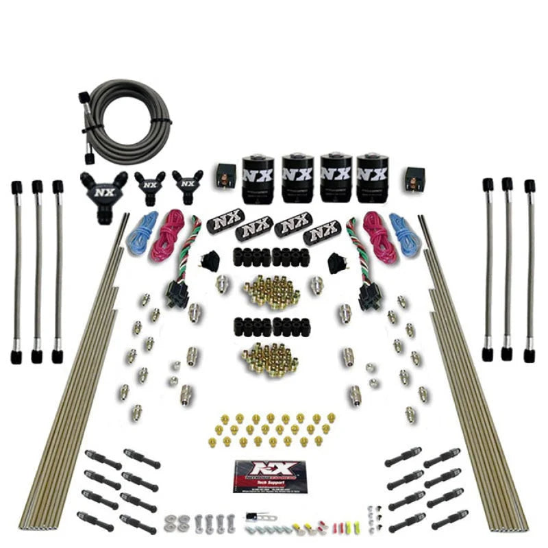 Nitrous Express 8 Cyl Dry Direct Port Dual Stage 4 Solenoids Nitrous Kit (200-600HP) w/o Bottle - Side View