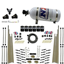 Load image into Gallery viewer, Nitrous Express 8 Cyl Dry Direct Port Three Stage 6 Solenoids Nitrous Kit (200-600HP) w/10lb Bottle - Side View