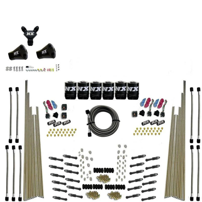 Nitrous Express 8 Cyl Dry Direct Port Three Stage 6 Solenoids Nitrous Kit (200-600HP) w/o Bottle - Side View
