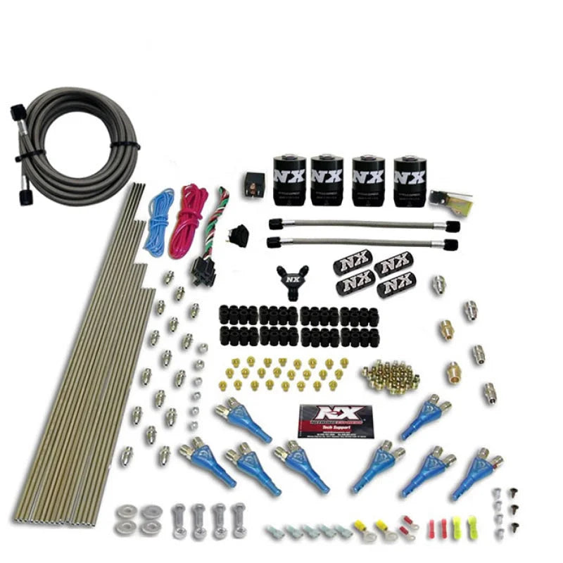 Nitrous Express 8 Cyl Shark Direct Port 4 Solenoids Nitrous Kit (200-600HP) w/o Bottle - Main Product View