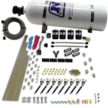 Load image into Gallery viewer, Nitrous Express 8 Cyl VXL Direct Port 4 Solenoids Nitrous Kit (200-500HP) w/15lb Bottle - Back View